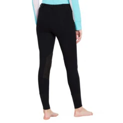 TuffRider Ladies Starter Lowrise Pull On Knee Patch Breeches -Caval Riding Apparel Shop black 24937.1583511667.1280.1280