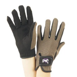 Ovation Child's Hearts & Horses Gloves -Caval Riding Apparel Shop black grey 80427.1590174193.1280.1280
