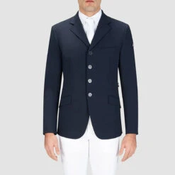 Equiline Men's Hank Hunter Show Coat -Caval Riding Apparel Shop blue front 89604.1589478374.1280.1280