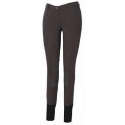 TuffRider Ladies Starter Lowrise Pull On Knee Patch Breeches -Caval Riding Apparel Shop charcoalFRONT 45351.1583511668.1280.1280