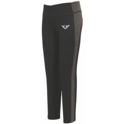 TuffRider Children's Ventilated Schooling Tights -Caval Riding Apparel Shop charcoal black 22501.1583525672.1280.1280