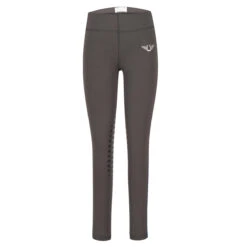 TuffRider Children's Ventilated Schooling Tights -Caval Riding Apparel Shop charcoal neonblue2 91388.1583525669.1280.1280