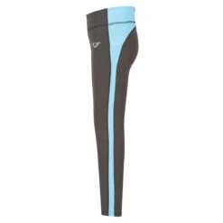 TuffRider Children's Ventilated Schooling Tights -Caval Riding Apparel Shop charcoal neonblue3 22790.1583525668.1280.1280