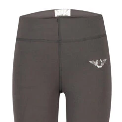 TuffRider Children's Ventilated Schooling Tights -Caval Riding Apparel Shop charcoal neonpeach5 33446.1583525667.1280.1280