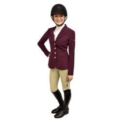 Equiline GwentyG Women's Show Coat -Caval Riding Apparel Shop gwentyg plum 1