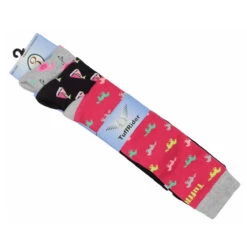 TuffRider Ladies Flamingo/Boat/Horse Knee Hi Socks -Caval Riding Apparel Shop jpc tr ladies boat.flamingo.horse .socks 2
