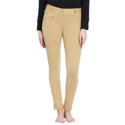TuffRider Ladies Cotton Jodhpurs -Caval Riding Apparel Shop light tan front 26966.1588622483.1280.1280
