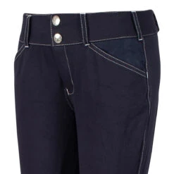Equine Couture Children's Sportif Natasha Knee Patch Breeches -Caval Riding Apparel Shop navy4 02378.1588624776.1280.1280