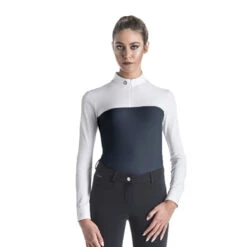 EGO 7 Women's Lace Top Long Sleeve -Caval Riding Apparel Shop navywhite