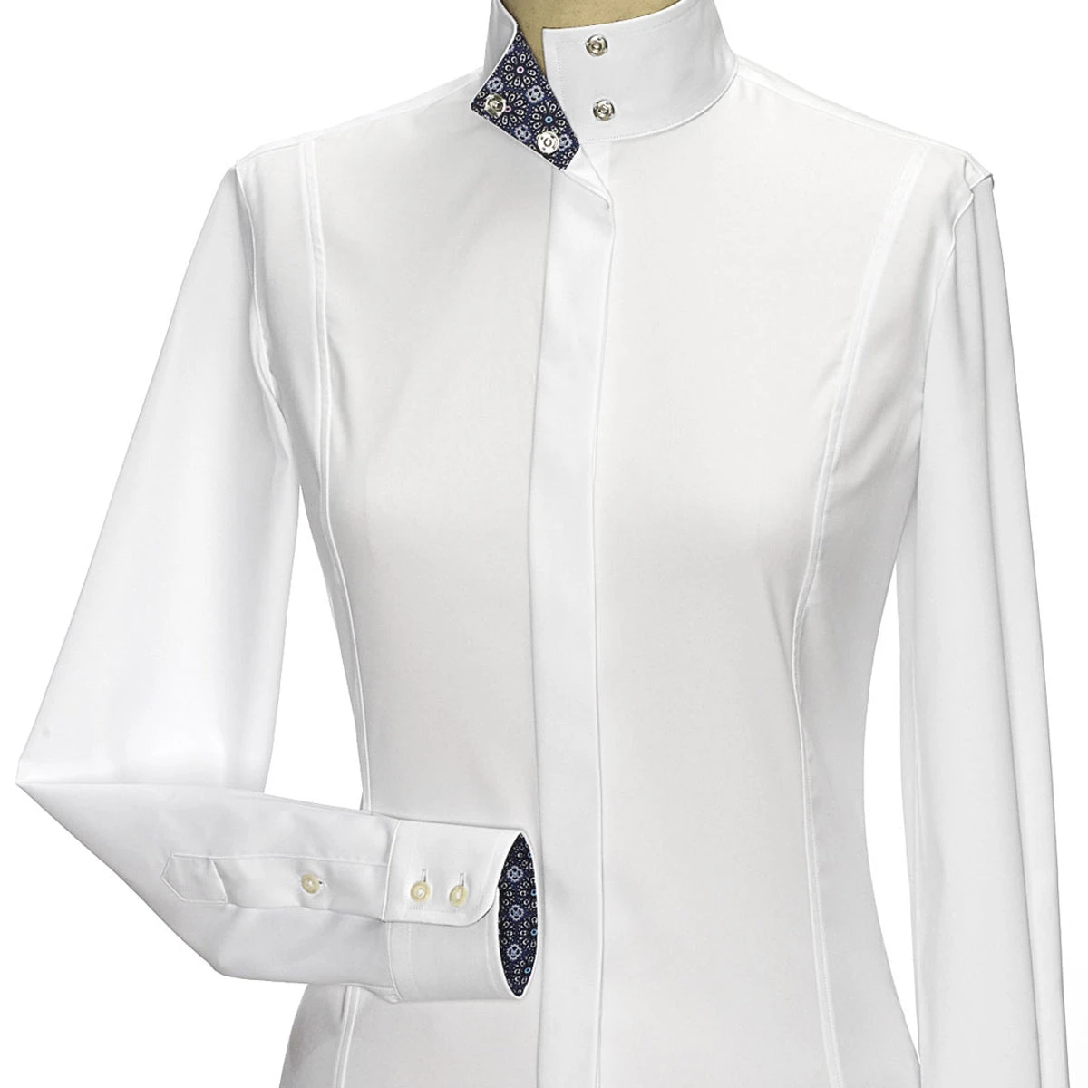Essex Classics Ladies "Princess Flora" Fitted Style Straight Collar Long Sleeve Show Shirt 1 Essex Classics Ladies "Princess Flora" Fitted Style Straight Collar Long Sleeve Show Shirt