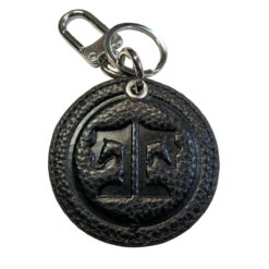 Tucker Tweed Equestrian Keychains -Caval Riding Apparel Shop tucker tweed equestrian tucker tweed equestrian keychains round blk signature front