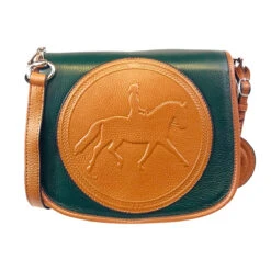 Tucker Tweed Equestrian Camden Crossbody Shoulder Bag -Caval Riding Apparel Shop tucker tweed the camden crossbody dressage leather handbags hunter green chestnut
