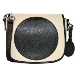 Tucker Tweed Equestrian Camden Crossbody Shoulder Bag -Caval Riding Apparel Shop tucker tweed the camden crossbody dressage leather handbags ivory black dressage