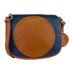 Tucker Tweed Equestrian Camden Crossbody Shoulder Bag -Caval Riding Apparel Shop tucker tweed the camden crossbody dressage leather handbags navy chestnut