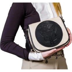 Tucker Tweed Equestrian Camden Crossbody Shoulder Bag -Caval Riding Apparel Shop tucker tweed the camden crossbody foxhunting leather handbags on.model