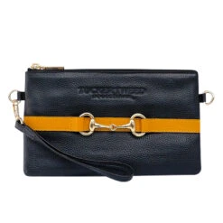 Tucker Tweed Equestrian Wellington Wristlet -Caval Riding Apparel Shop tucker tweed the wellington wristlet leather handbags black gold scad copy