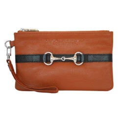 Tucker Tweed Equestrian Wellington Wristlet -Caval Riding Apparel Shop tucker tweed the wellington wristlet leather handbags chestnut blackcopy