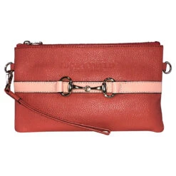 Tucker Tweed Equestrian Wellington Wristlet -Caval Riding Apparel Shop tucker tweed the wellington wristlet leather handbags living coral peach 55bec843 67ee 4055 861f e1e27b199c91