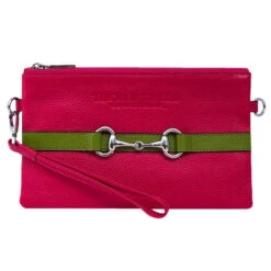 Tucker Tweed Equestrian Wellington Wristlet -Caval Riding Apparel Shop tucker tweed the wellington wristlet leather handbags pink green sweet briar copy