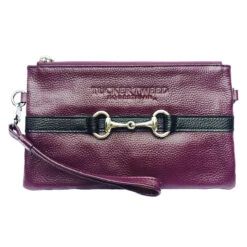 Tucker Tweed Equestrian Wellington Wristlet -Caval Riding Apparel Shop tucker.tweed wellington.wristlet mulberry.black