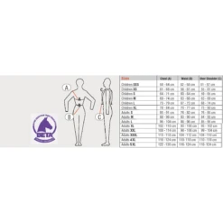 USG Flexi Motion Adult Body Protector Vest -Caval Riding Apparel Shop usgflexisizechart